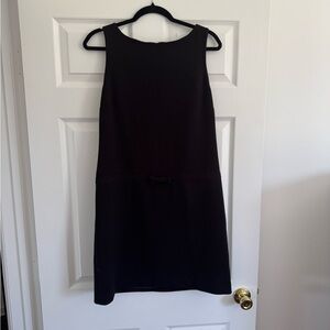 Black Sleeveless Dress with Bow Detail